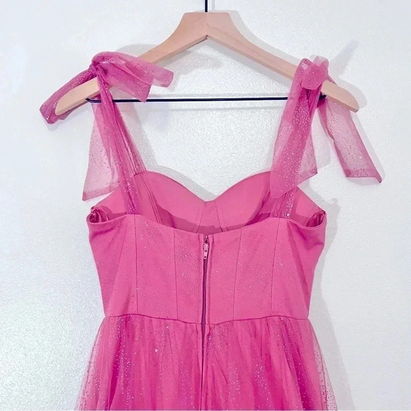 NWT City Studio Pink Sparkle Gown - Picture 8 of 16